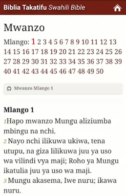 Bible in Swahili android App screenshot 3